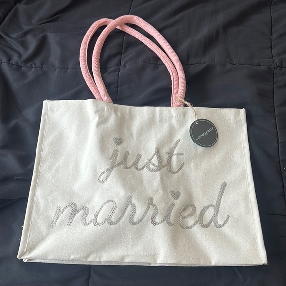 NWT just married sequin tote - Picture 1 of 3